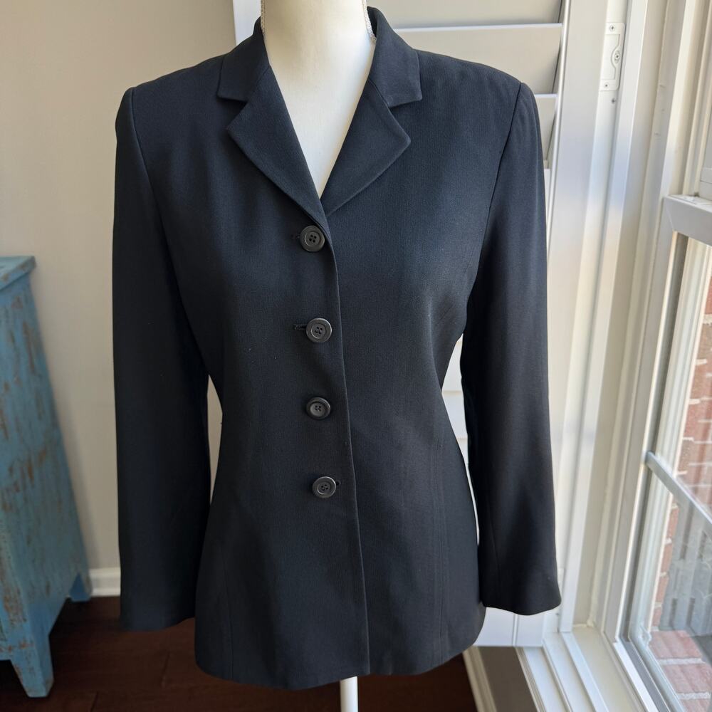 Vintage 90s LIZ CLAIBORNE Blazer Womens Size 4 Black